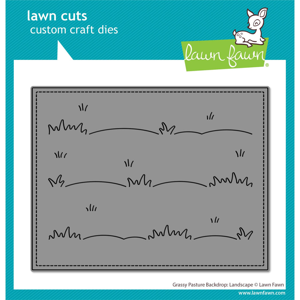 Lawn Fawn Grassy Pasture Backdrop: Landscape Dies lf4144