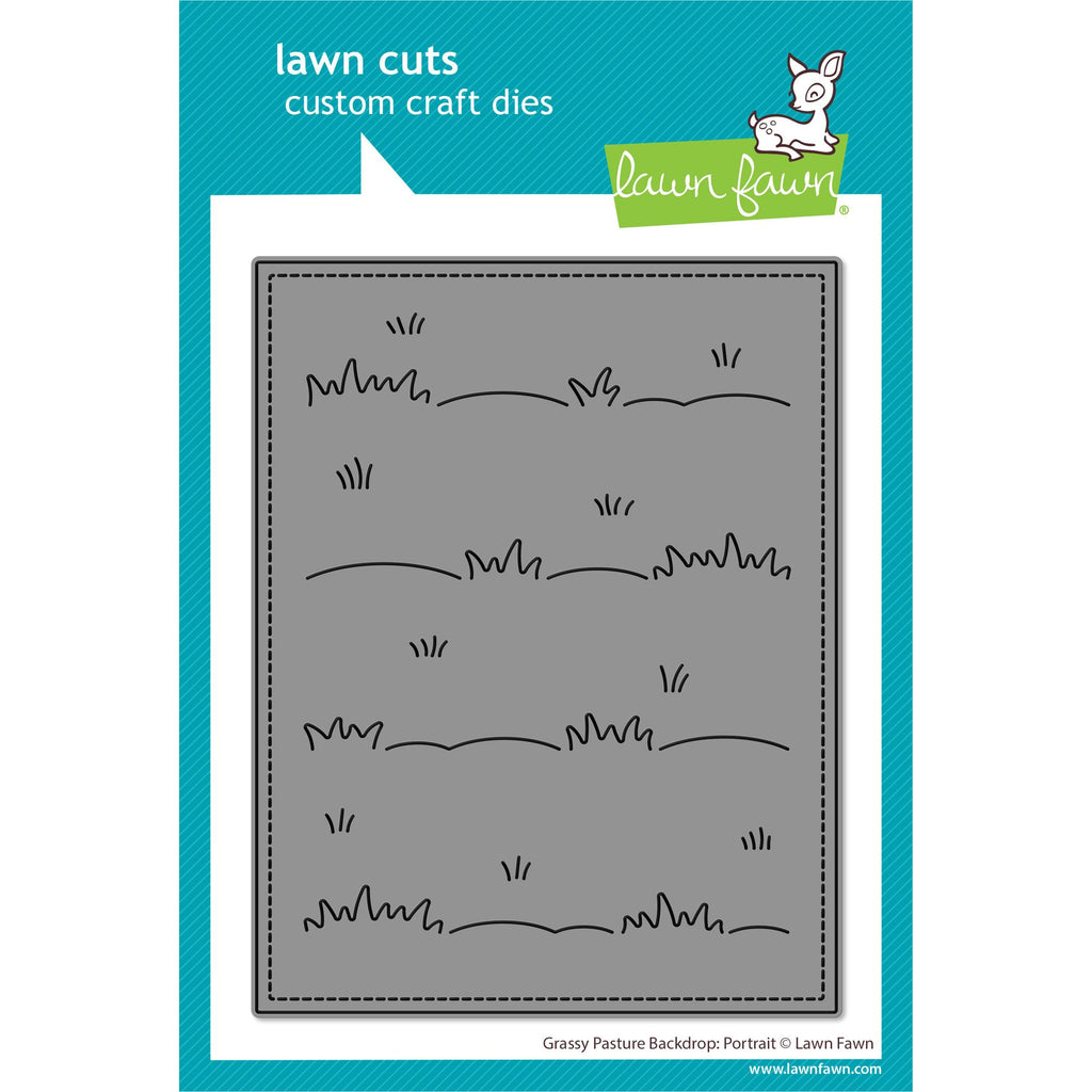 Lawn Fawn Grassy Pasture Backdrop: Portrait Dies lf4143