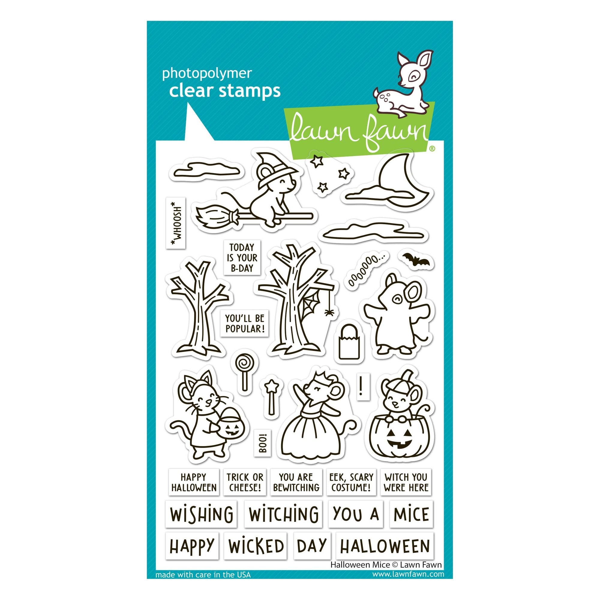 Lawn Fawn Halloween Mice Stamps lf3848