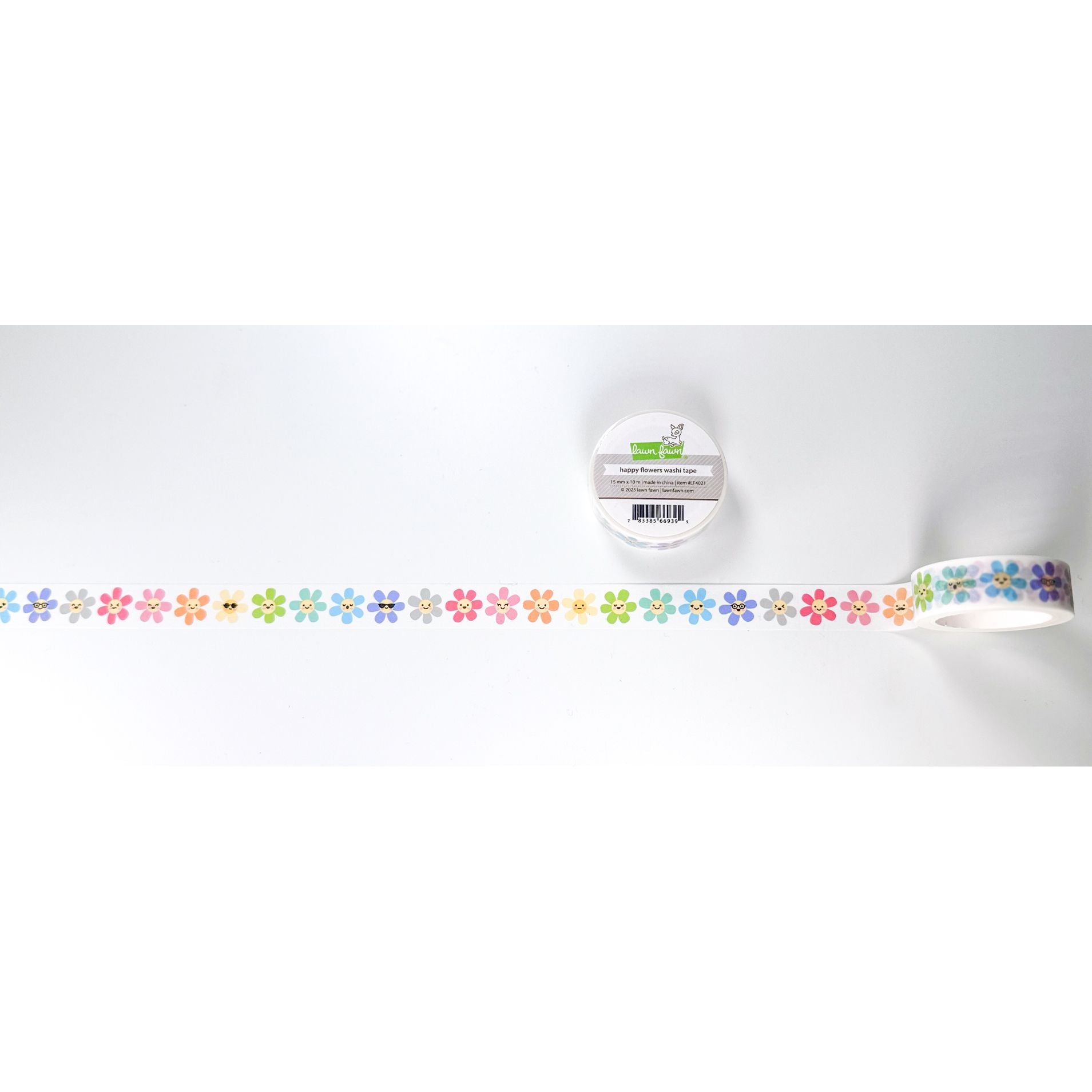 Lawn Fawn Happy Flowers Washi Tape lf4021 details