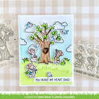 Lawn Fawn Heart Tree Stamps Dies and Coloring Stencils heart sing