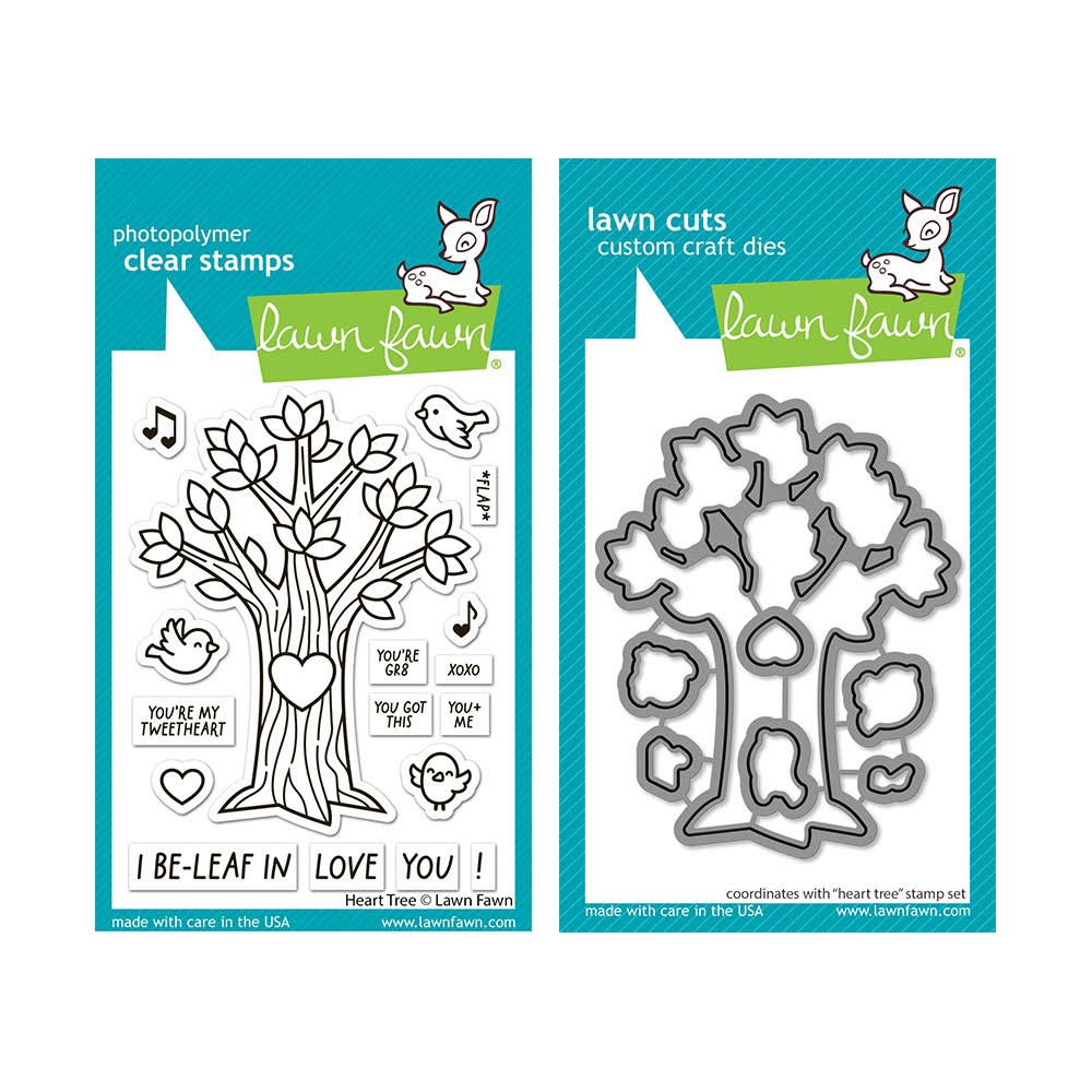 Lawn Fawn Heart Tree Stamps and Dies Set