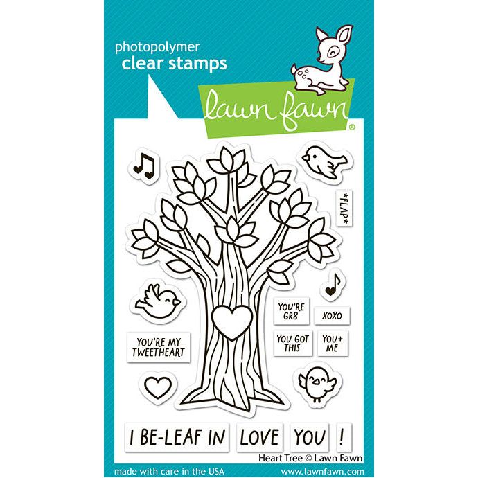 Lawn Fawn Heart Tree Stamps lf3671