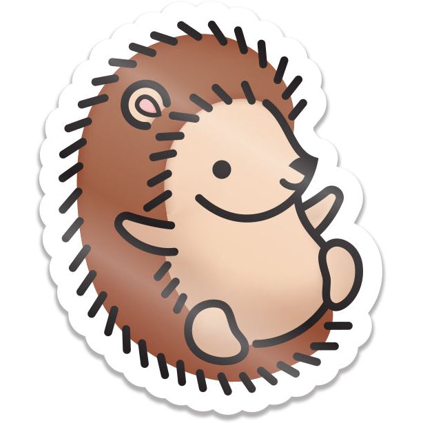 Lawn Fawn Hedgehog Vinyl Sticker lf4222
