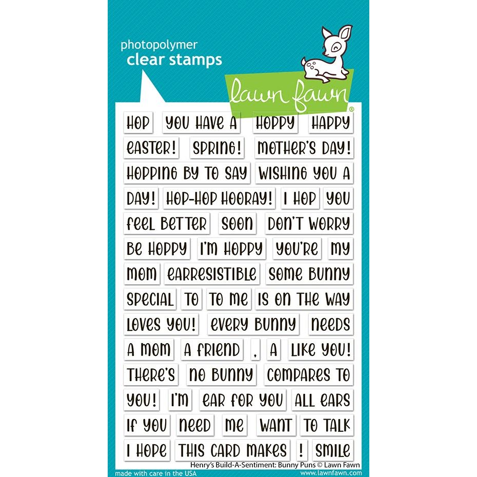 Lawn Fawn Henry's Build-A-Sentiment: Bunny Puns Stamps lf3678