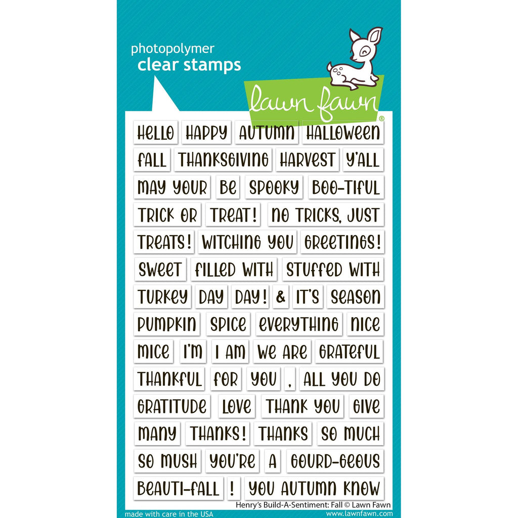 Lawn Fawn Henry's Build-A-Sentiment: Fall Stamps lf3861