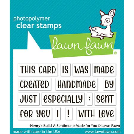 Lawn Fawn Henry's Build-A-Sentiment: Made for You Stamps lf3606