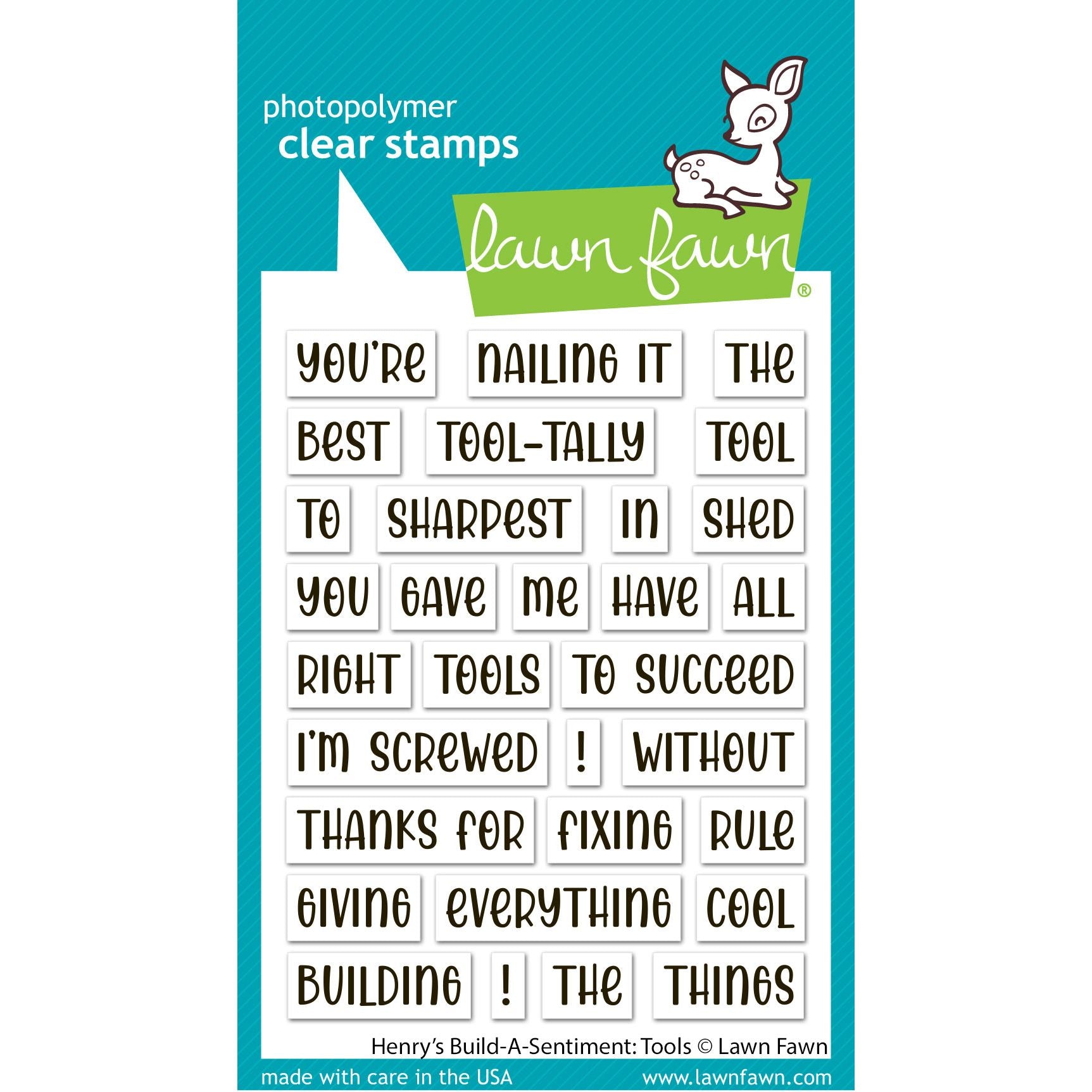 Lawn Fawn Henry's Build-A-Sentiment: Tools Stamps lf4071