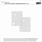 Lawn Fawn Here for You Bear Coloring Stencils lf4102 each stencil