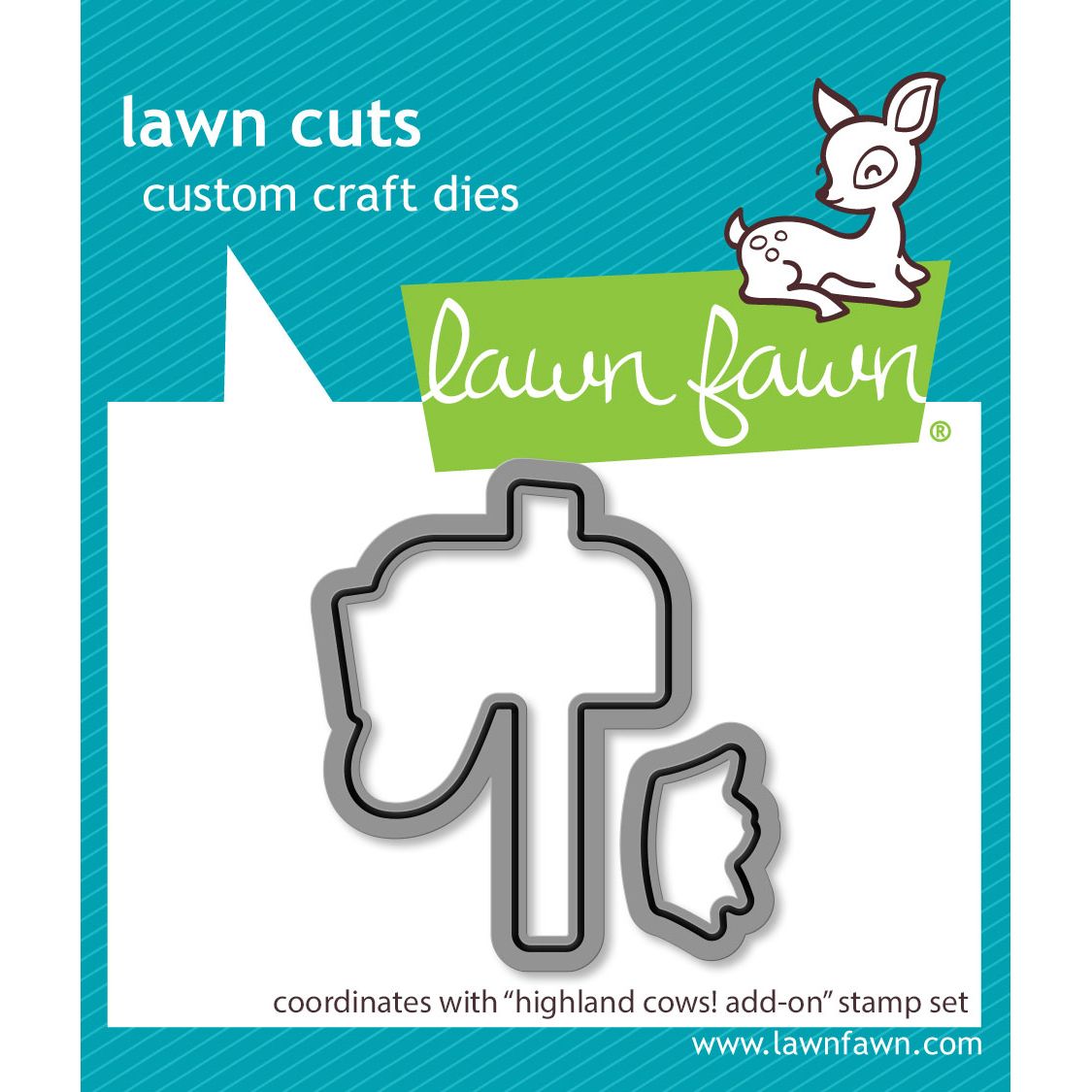 Lawn Fawn Highland Cows! Add-On Dies lf4120