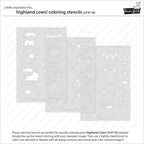 Lawn Fawn Highland Cows! Coloring Stencils lf4118 individual stencils