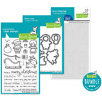 Lawn Fawn Ho-Ho-Holidays Stamps Dies and Coloring Stencils Bundle