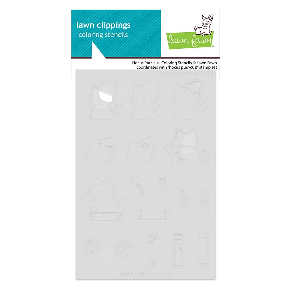 Lawn Fawn Hocus Purr-cus! Coloring Stencils lf4188