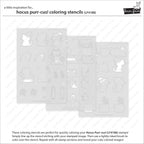 Lawn Fawn Hocus Purr-cus! Coloring Stencils lf4188 individual stencils
