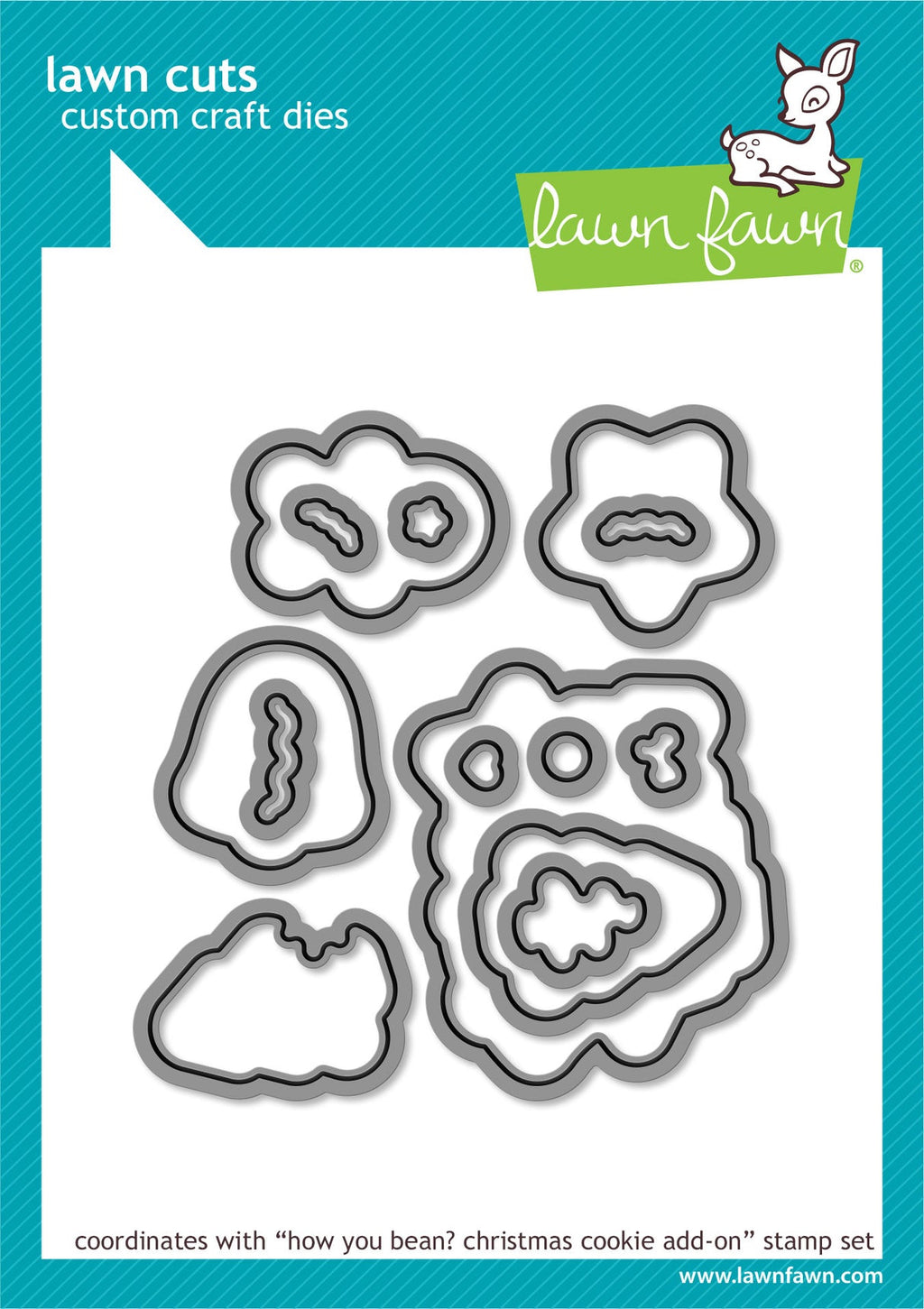 Lawn Fawn How You Bean? Christmas Cookie Add-On Dies lf2034