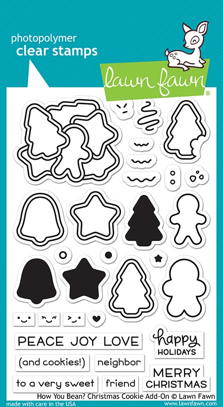 Lawn Fawn How You Bean? Christmas Cookie Add-on Stamps lf2033