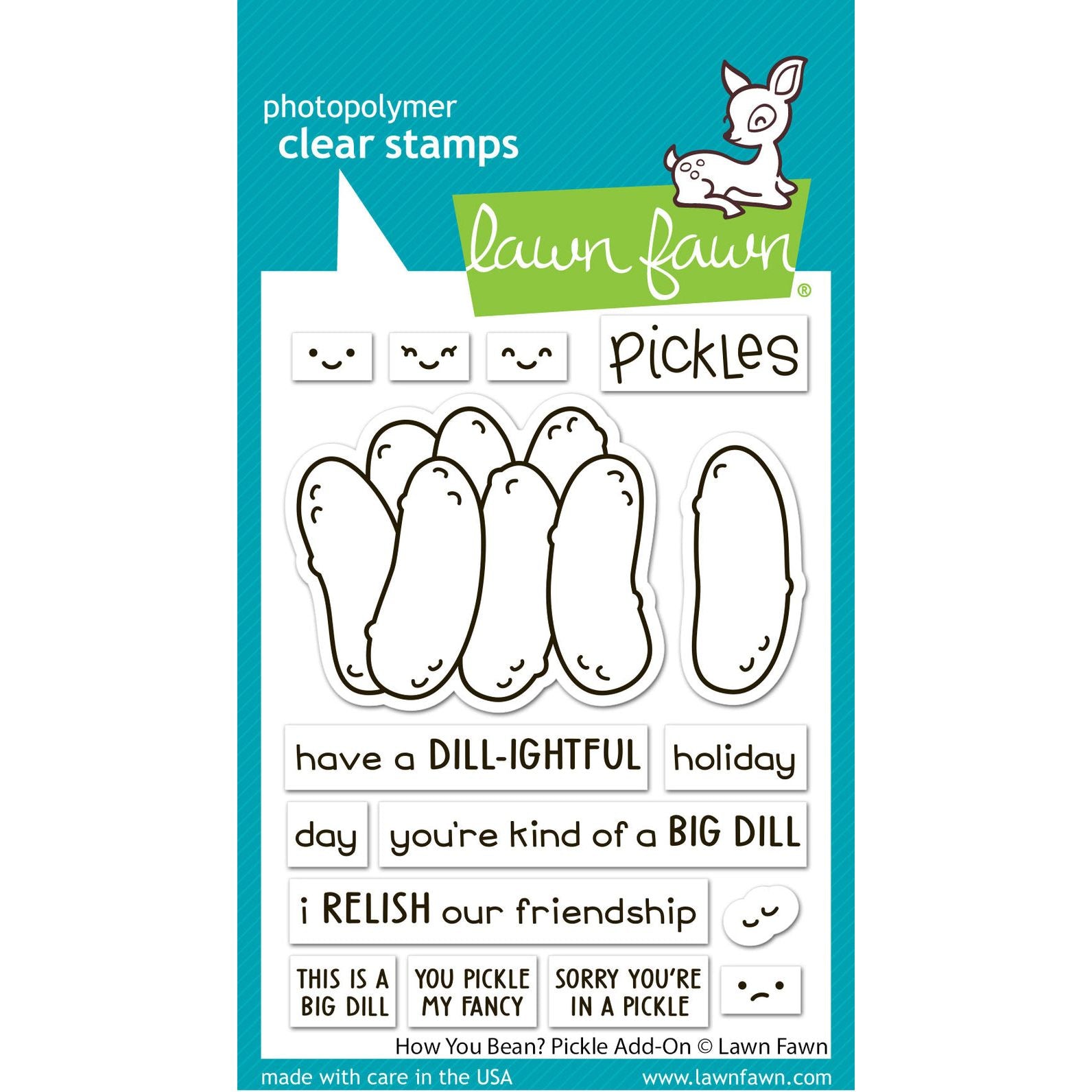 Lawn Fawn How You Bean? Pickle Add-On Stamps lf3907
