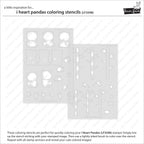 Lawn Fawn I Heart Pandas Coloring Stencils lf3598 out of packaging