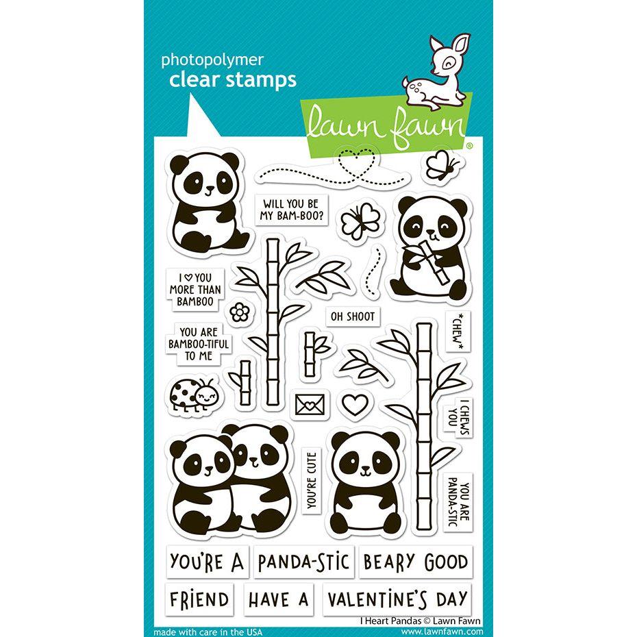 Lawn Fawn I Heart Pandas Stamps lf3596