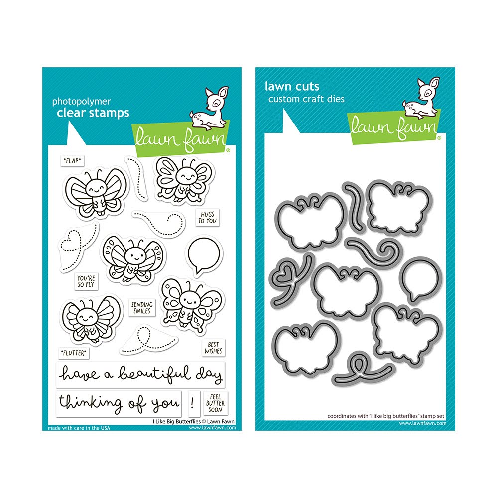 Lawn Fawn I Like Big Butterflies Stamps and Dies