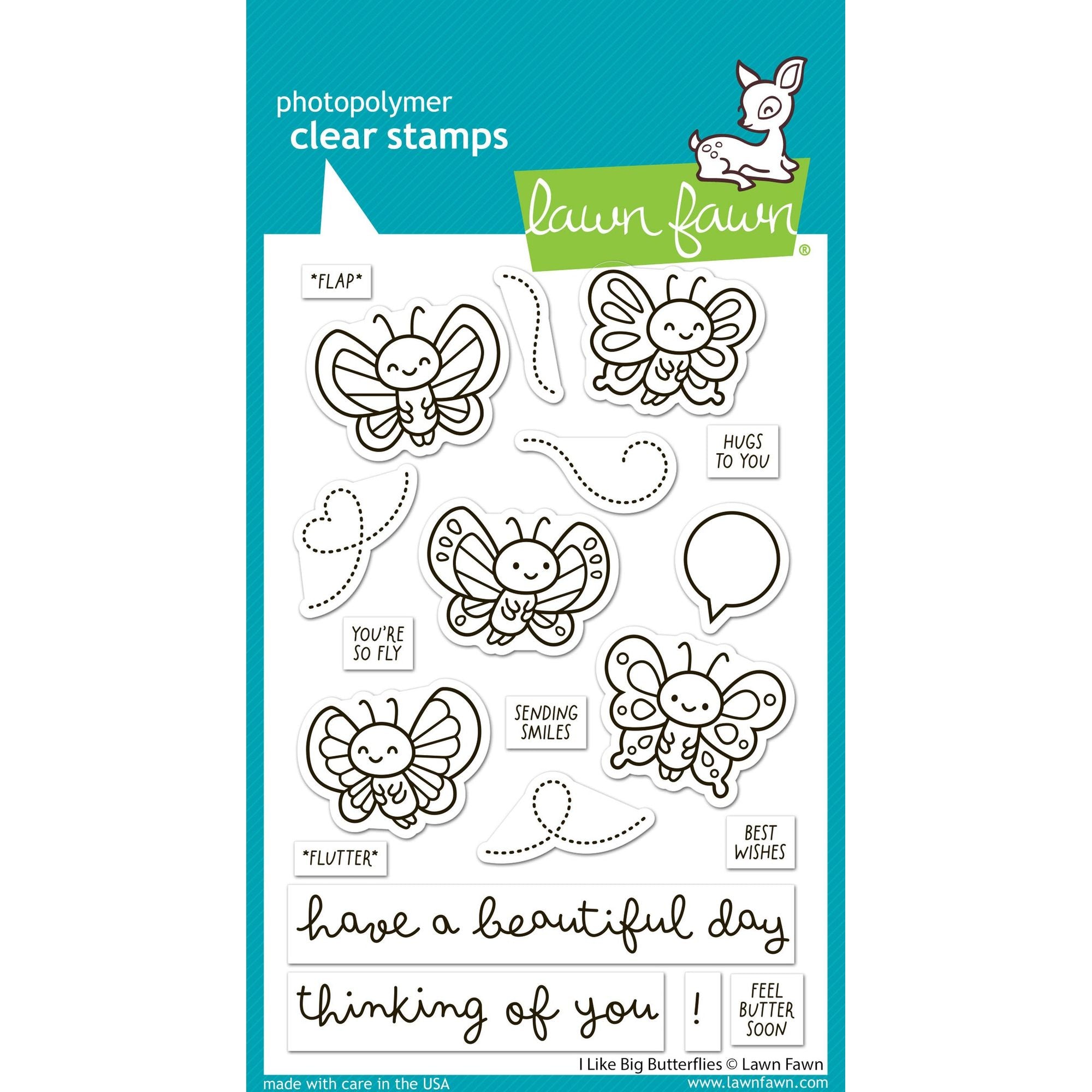 Lawn Fawn I Like Big Butterflies Stamps lf4024
