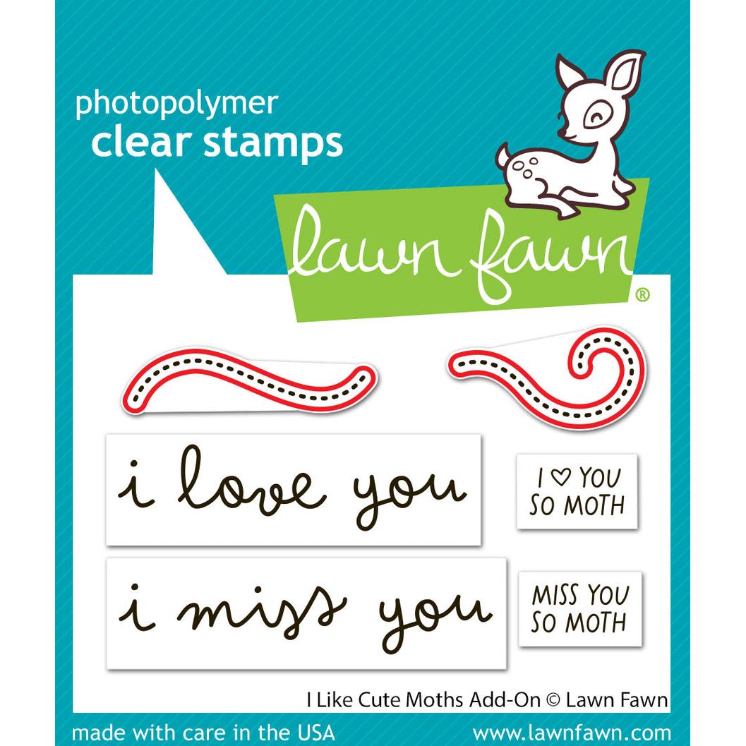 Lawn Fawn I Like Cute Moths Add-On Dies lf4196 red outlines indicate dies