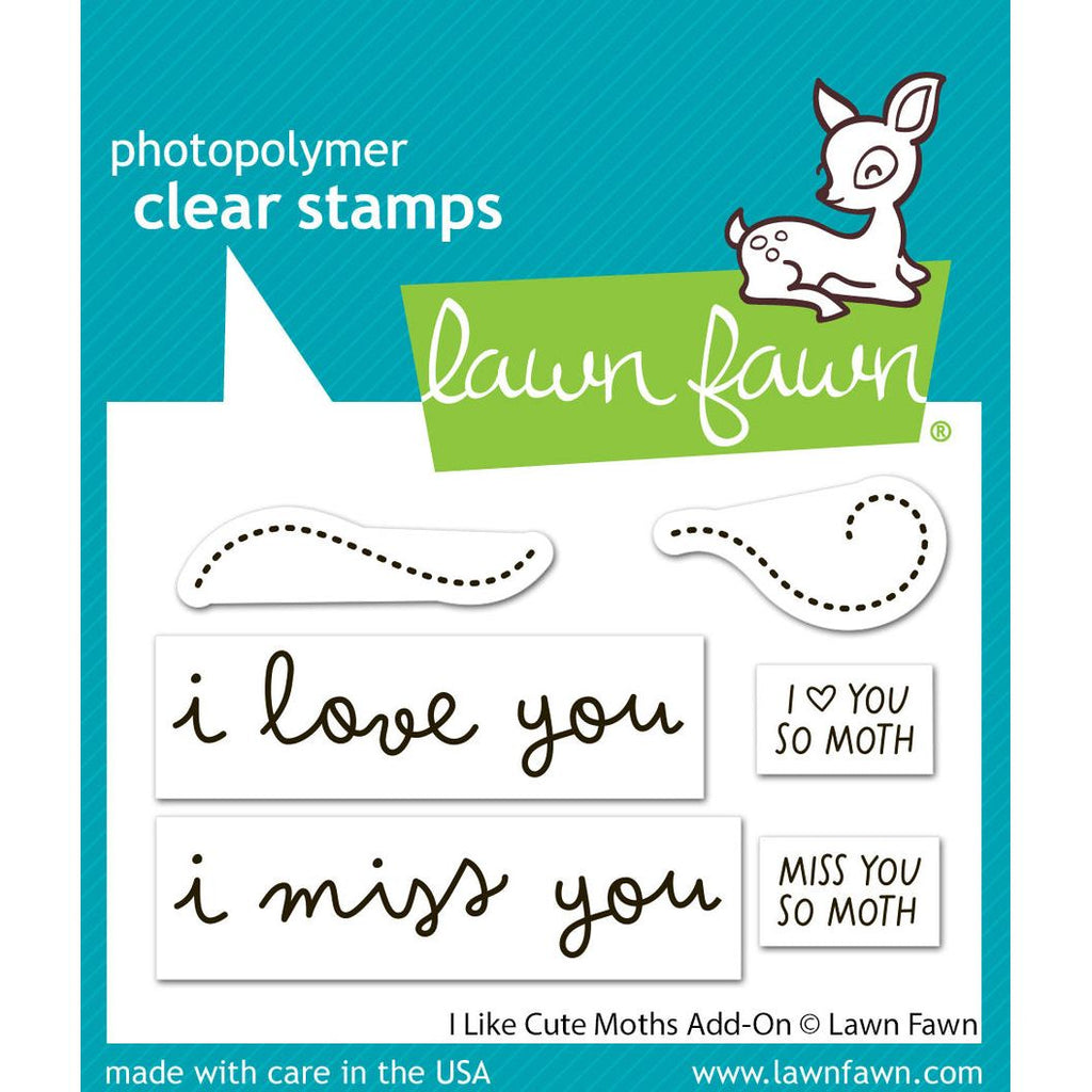 Lawn Fawn I Like Cute Moths Add-On Stamps lf4195