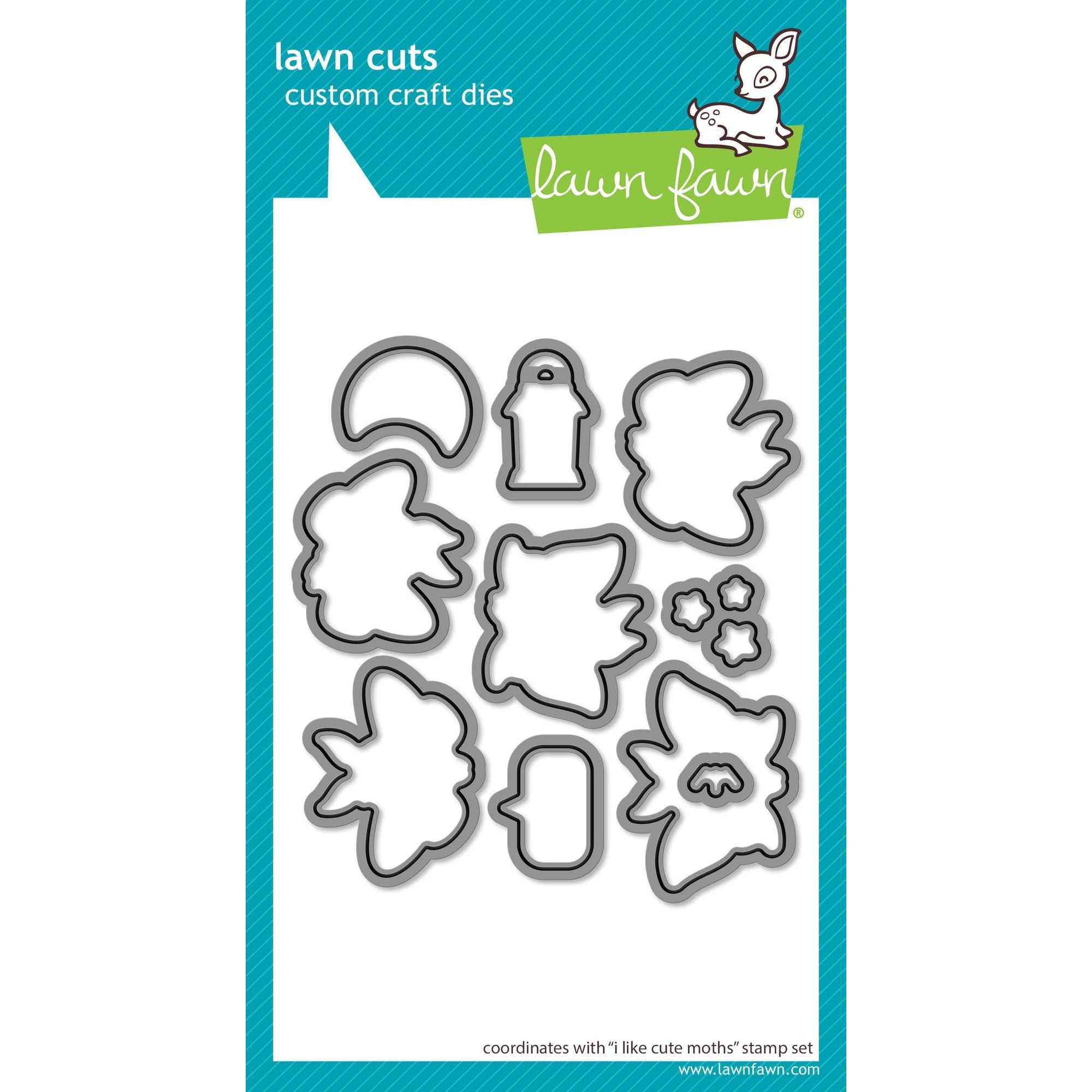 Lawn Fawn I Like Cute Moths Dies lf4193