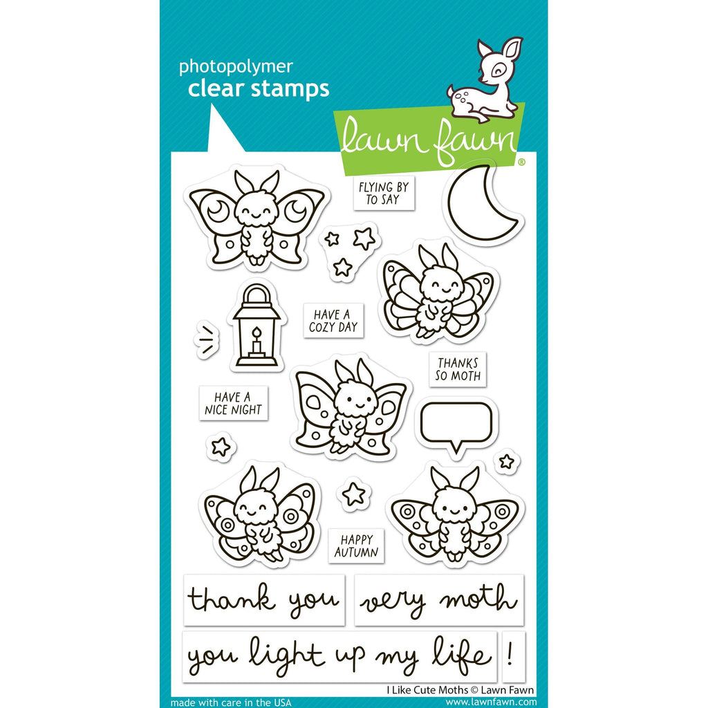 Lawn Fawn I Like Cute Moths Stamps lf4192