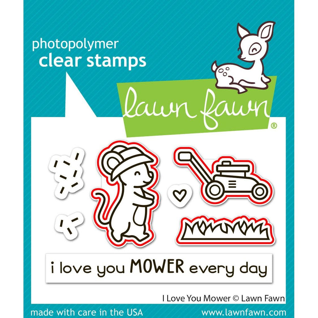 Lawn Fawn I Love You Mower Dies lf3751 with outline