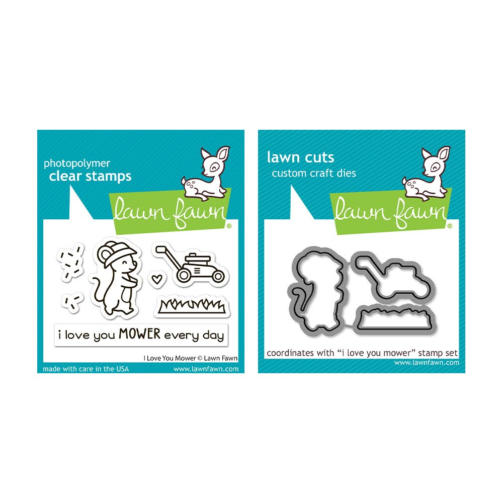 Lawn Fawn I Love You Mower Stamps and Dies