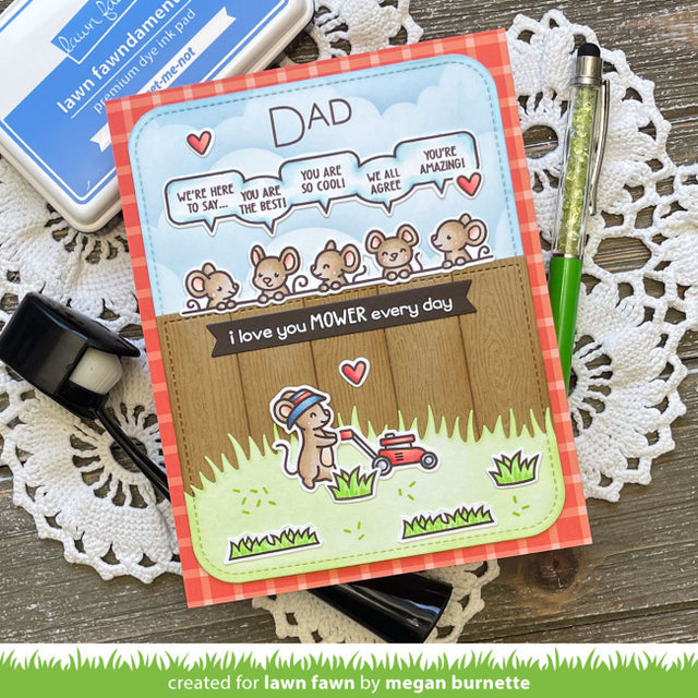 Lawn Fawn I Love You Mower Stamps and Dies dad