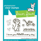 Lawn Fawn I Love You Mower Stamps lf3750