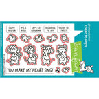 Lawn Fawn It's a Bird! Coordinating Dies lf3669 red lines indicate dies