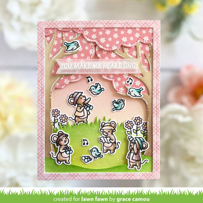 Lawn Fawn It's a Bird Stamps Dies and Coloring Stencils Set my heart