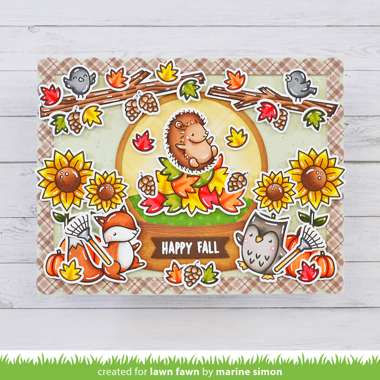 Lawn Fawn Jump for Joy Clear Stamps lf1212 happy fall