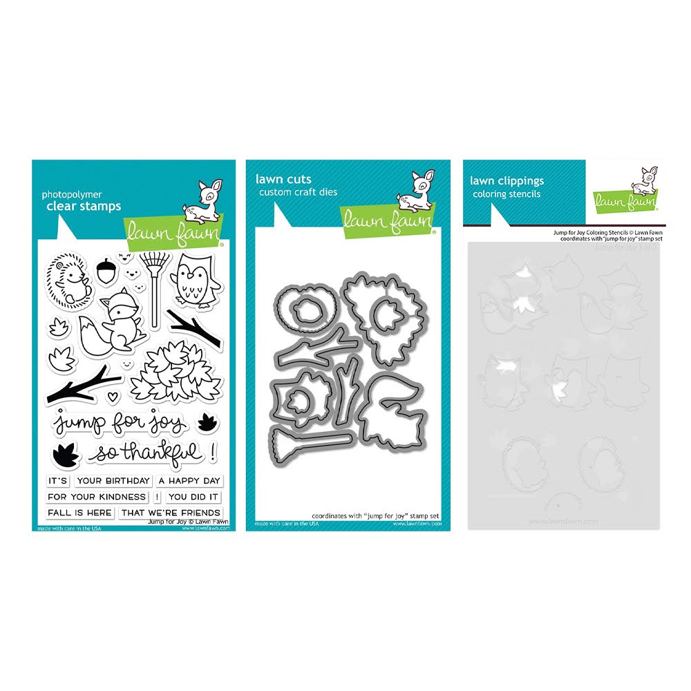 Lawn Fawn Jump for Joy Stamps Dies and Stencils Set