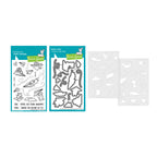 Lawn Fawn Just Plane Awesome Stamps Dies and Coloring Stencils