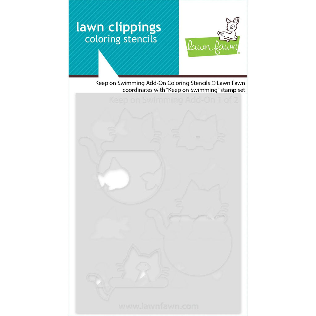 Lawn Fawn Keep on Swimming Add-On Coloring Stencils lf3786