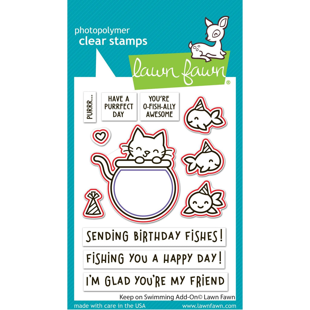 Lawn Fawn Keep on Swimming Add-On Dies lf3785 outline