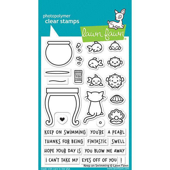 Lawn Fawn Keep on Swimming Clear Stamps lf1955