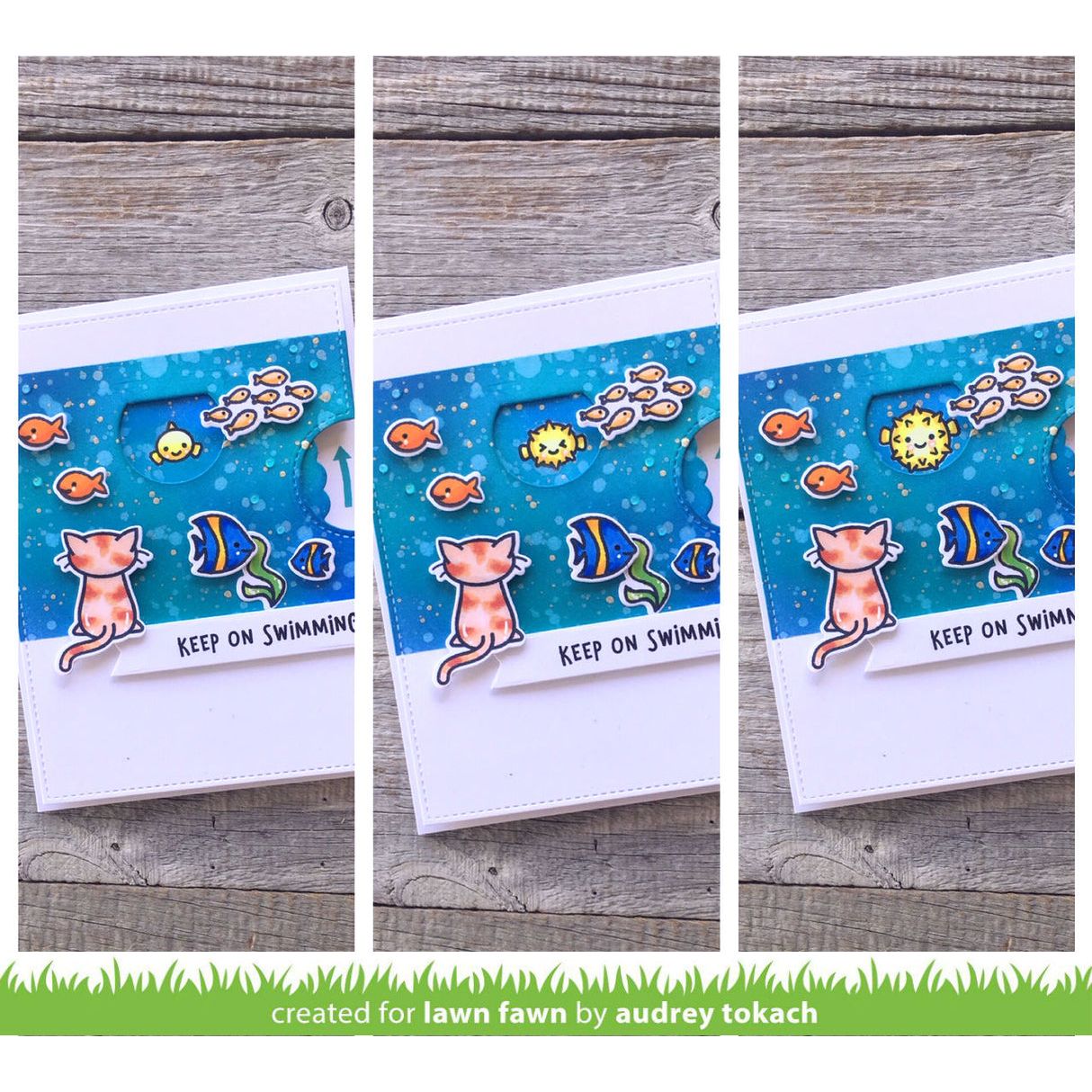 Lawn Fawn Keep on Swimming Reveal Wheel Templates lf1994 Keep on Swimming
