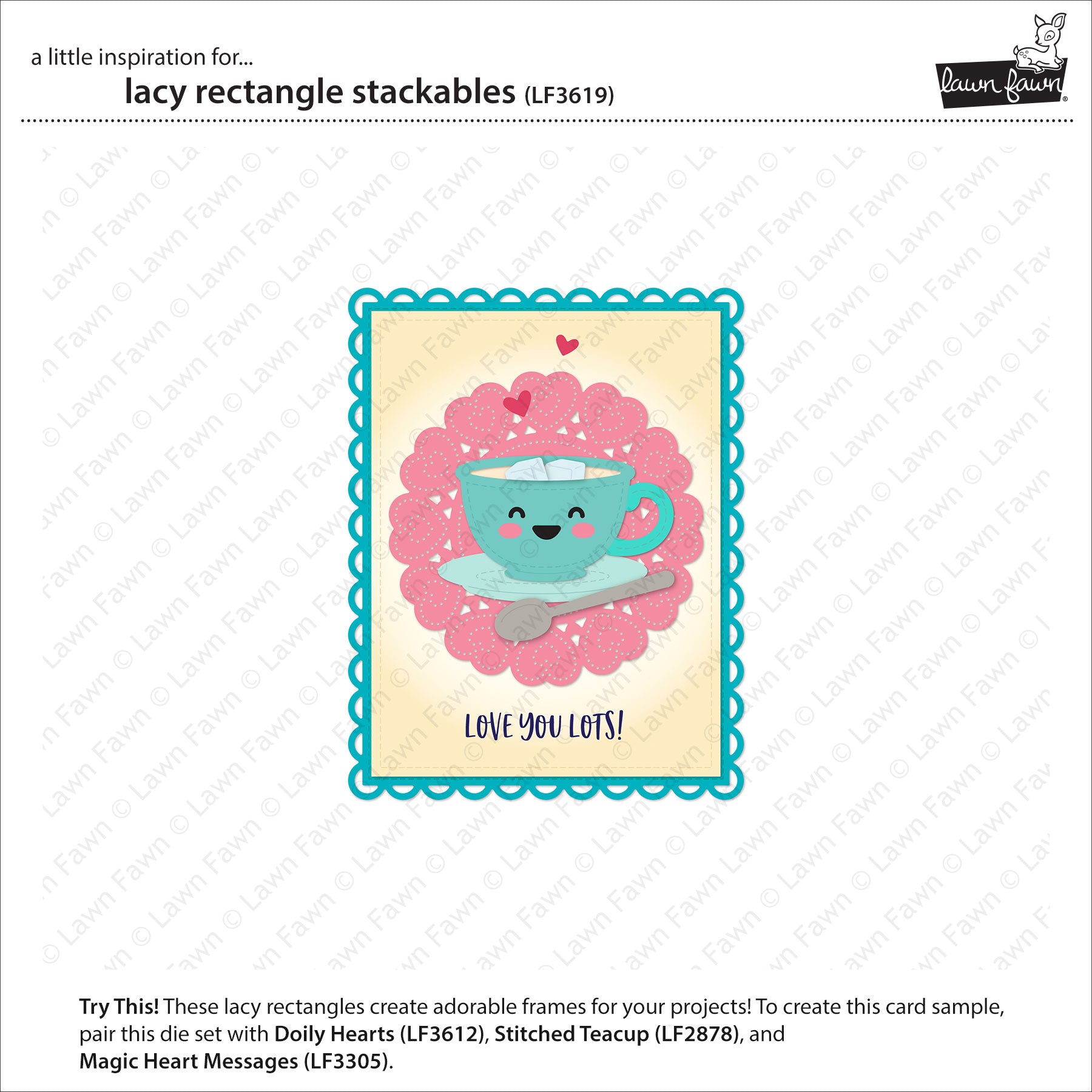 Lawn Fawn Lacy Rectangle Stackables Dies lf3619 inspiration