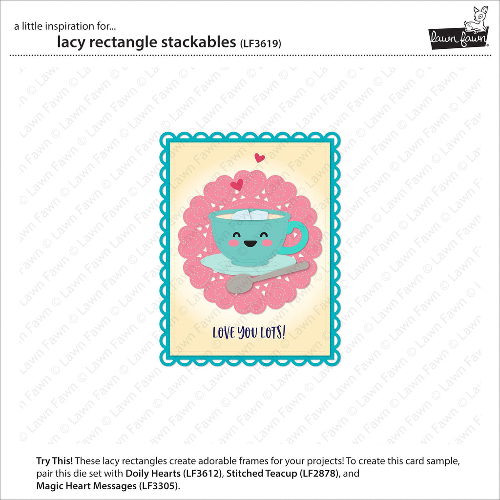 Lawn Fawn Lacy Rectangle Stackables Dies lf3619 inspiration