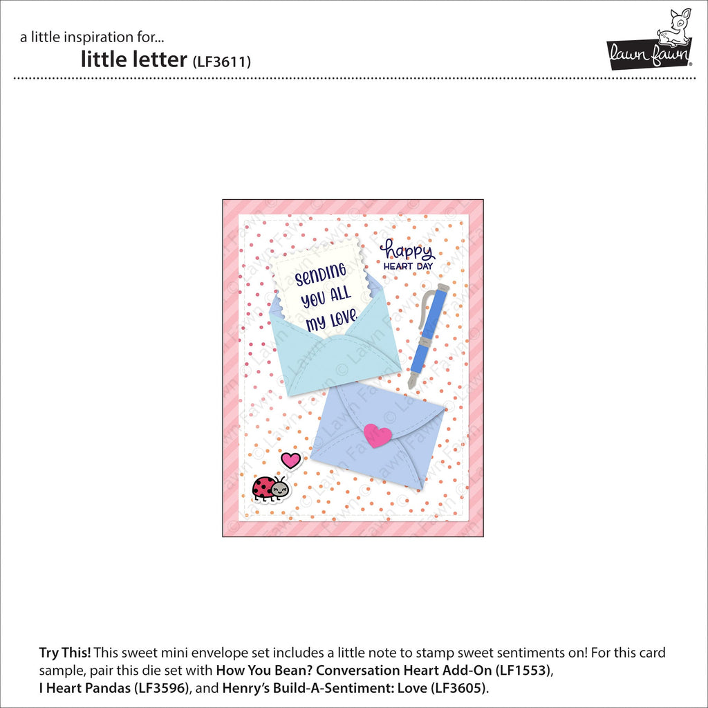 Lawn Fawn Little Letter Dies lf3611 inspiration