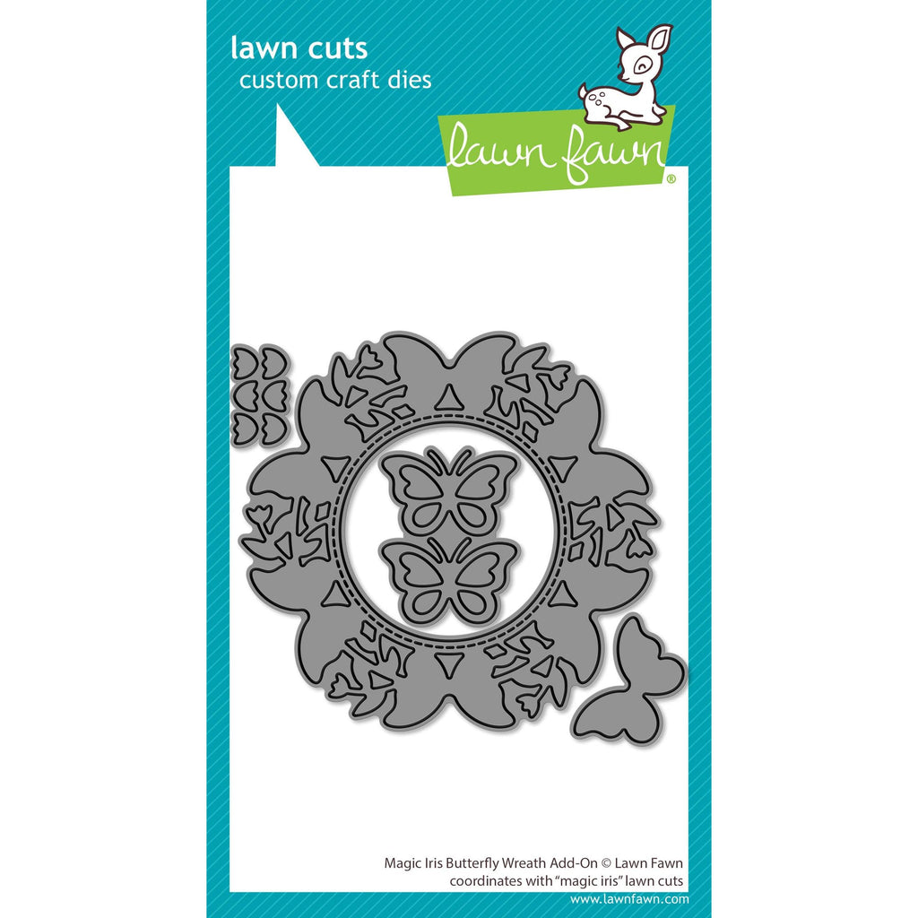 Lawn Fawn Magic Iris Butterfly Wreath Add-On Dies lf4046