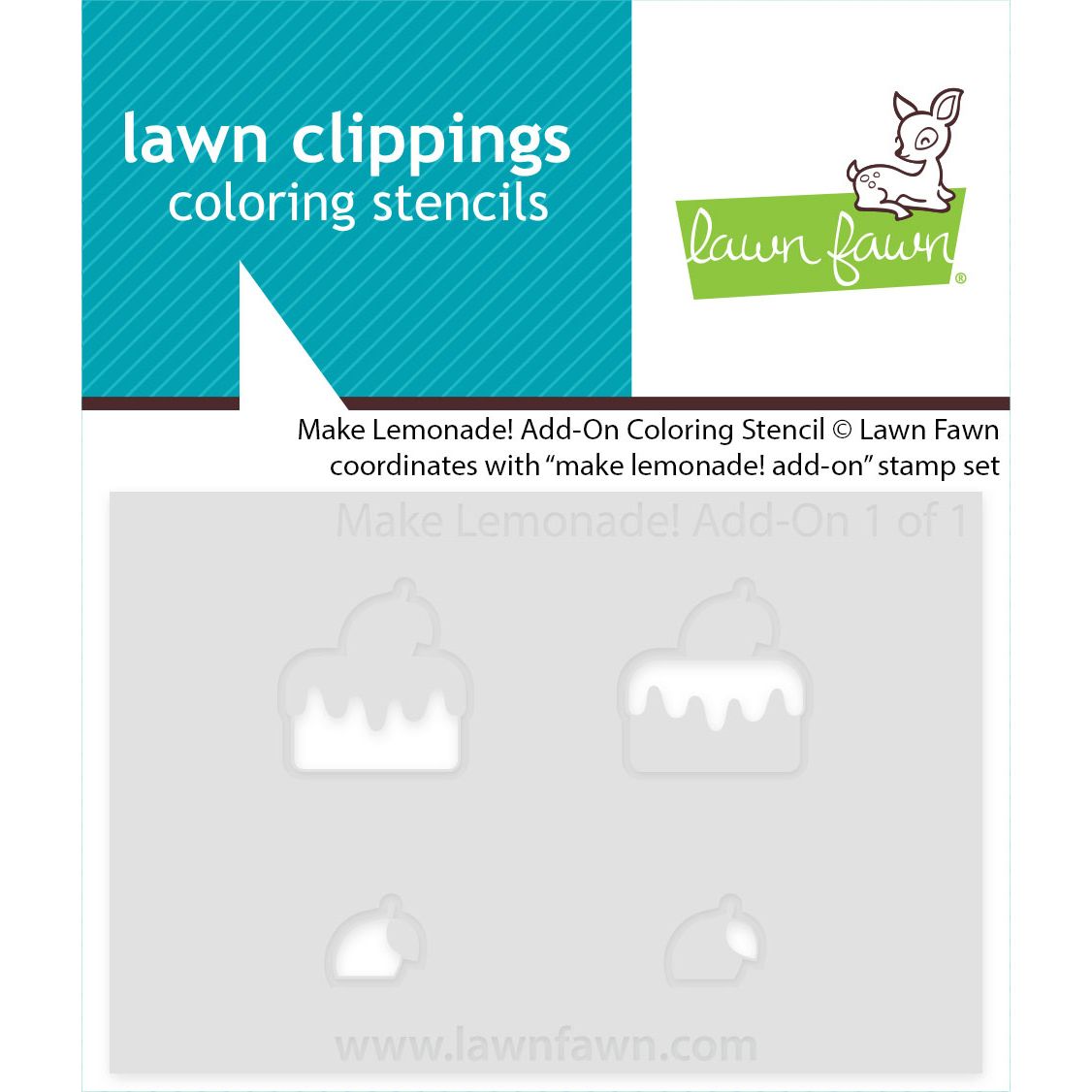Lawn Fawn Make Lemonade! Add-On Coloring Stencil lf4127
