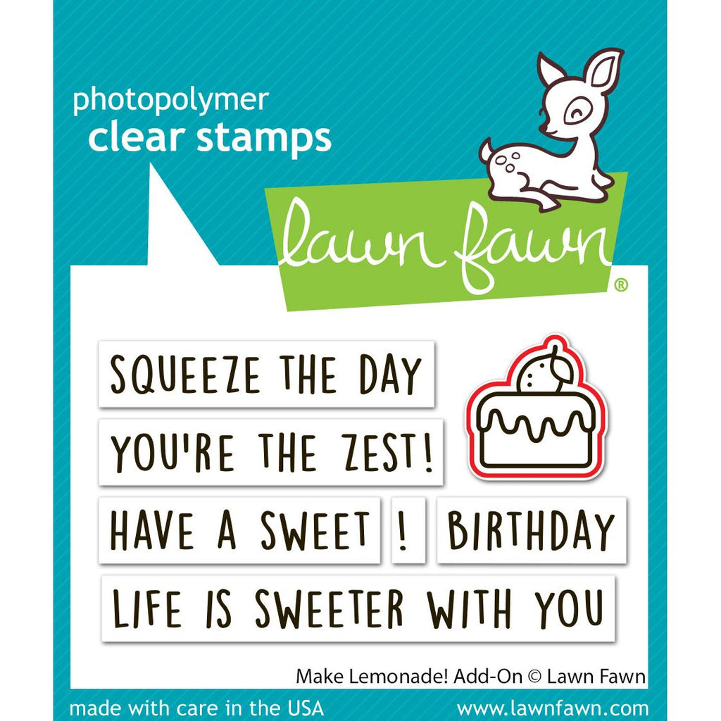 Lawn Fawn Make Lemonade! Add-On Dies lf4126 red line indicates die
