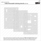 Lawn Fawn Make Lemonade! Coloring Stencils lf4124 individual stencils