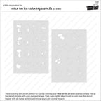 Lawn Fawn Mice On Ice Coloring Stencils lf3586 Individual Stencils